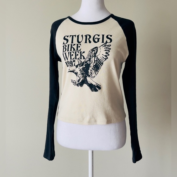 John Galt Sturgis Eagle Long Sleeve Graphic T-Shirt EUC - Picture 2 of 5